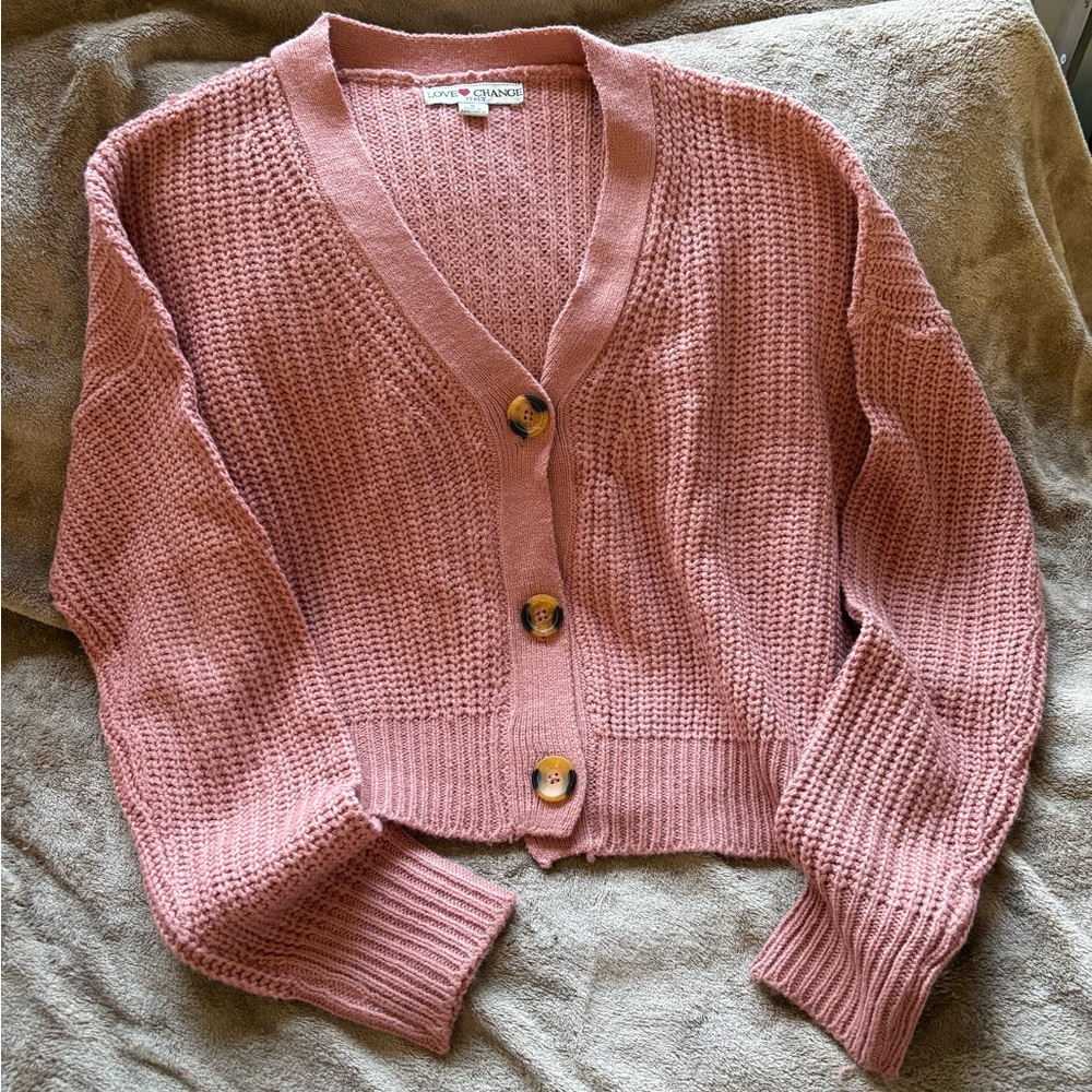 cropped knitted sweater